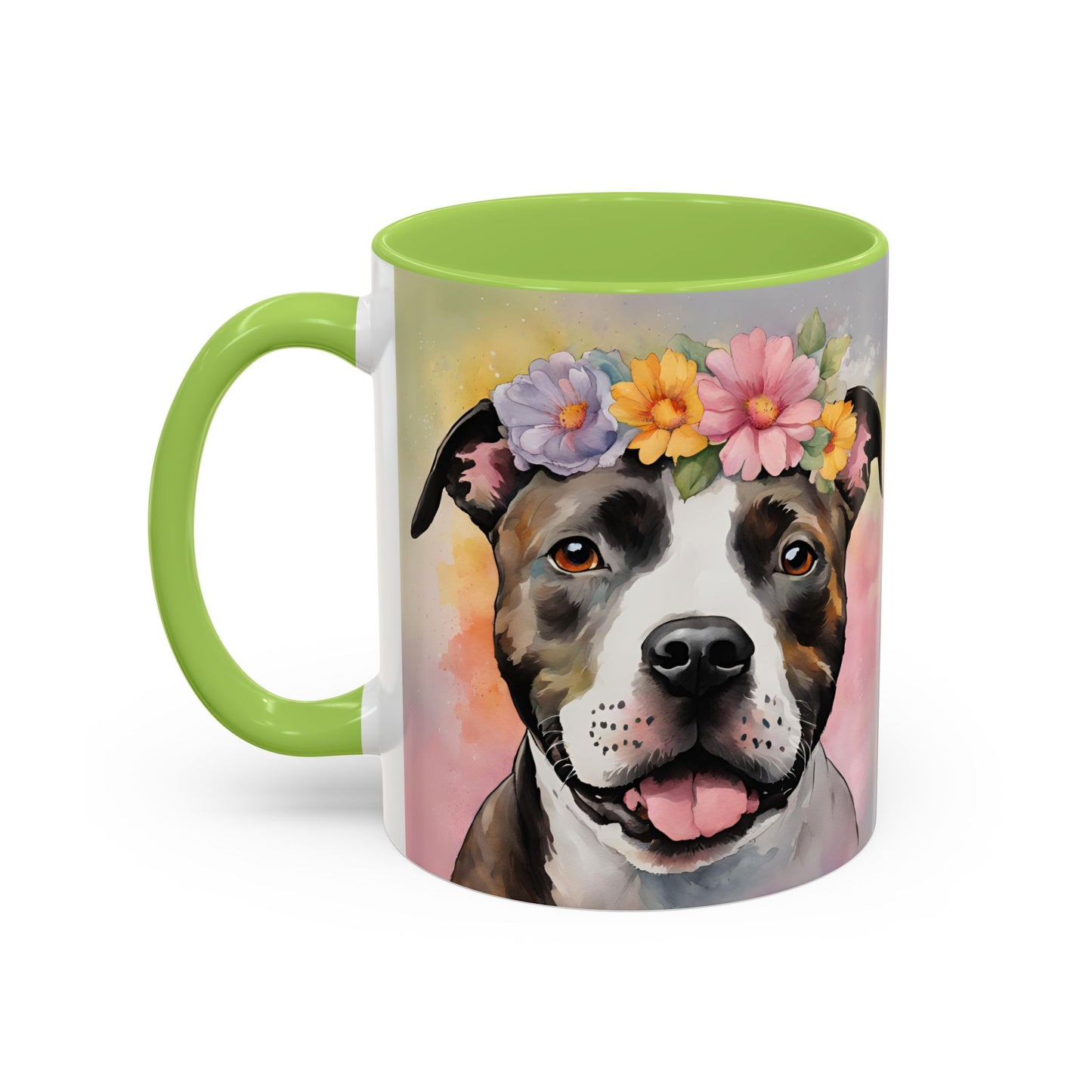 Staffordshire Bull Terrier 01 Accent Coffee Mug - Dog Lover Gift