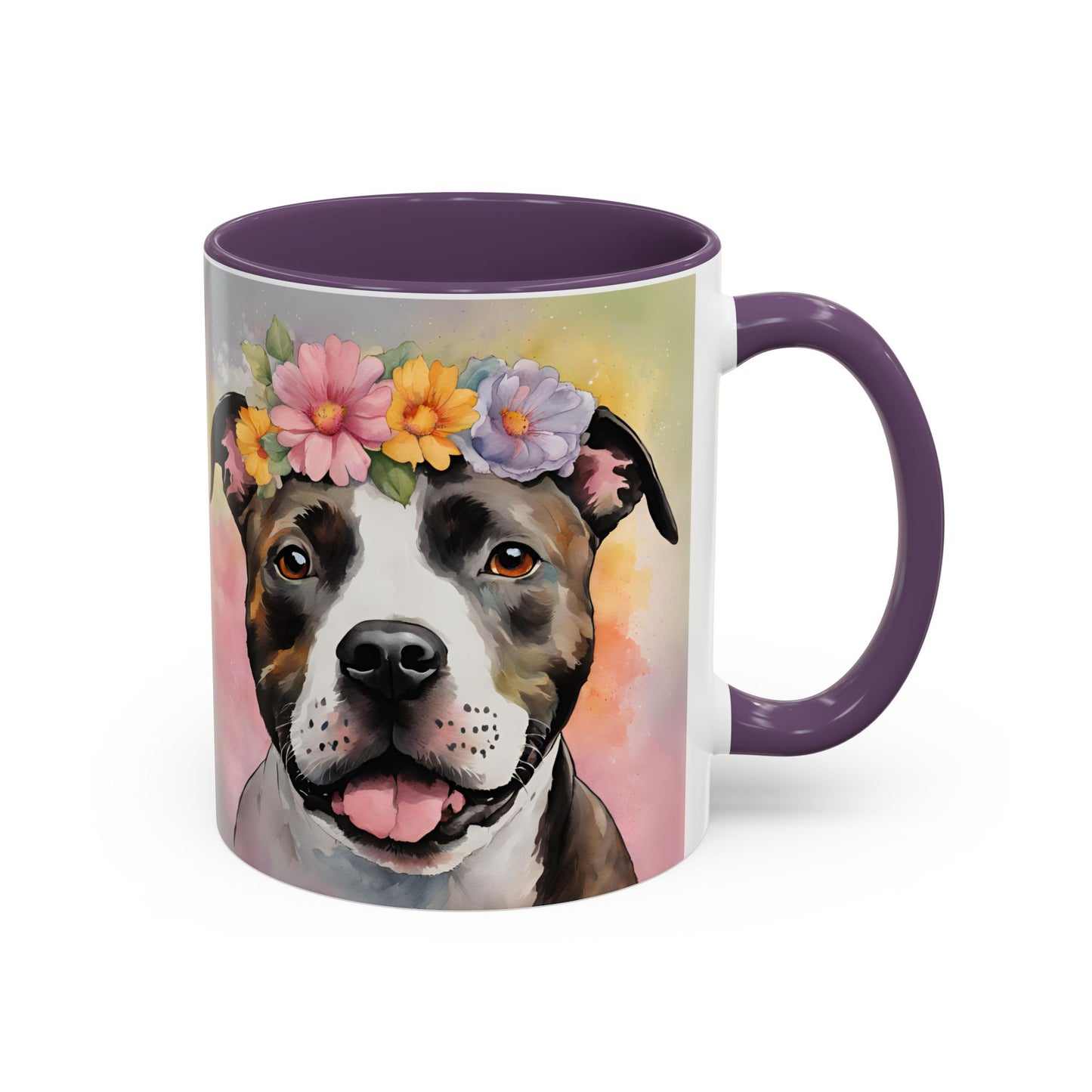 Staffordshire Bull Terrier 01 Accent Coffee Mug - Dog Lover Gift
