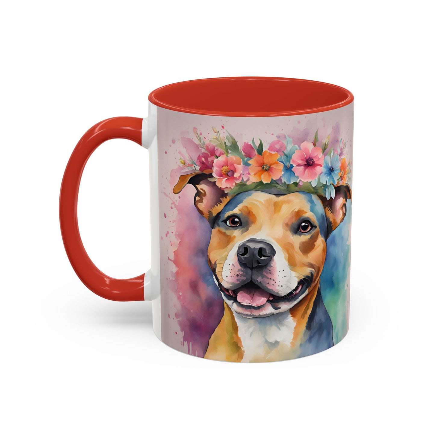 Staffordshire Bull Terrier 02 Accent Coffee Mug - Dog Lover Gift