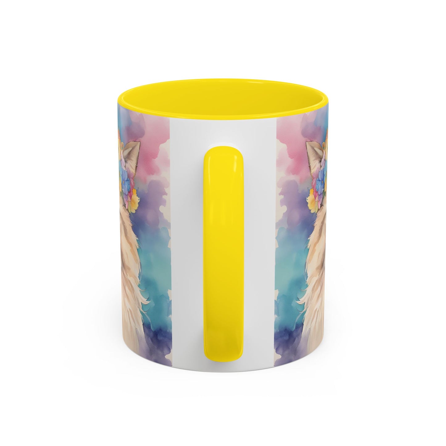 Floral Siamese Cat 02 Accent Coffee Mug - 11oz Perfect for Cat Lovers & Gifts