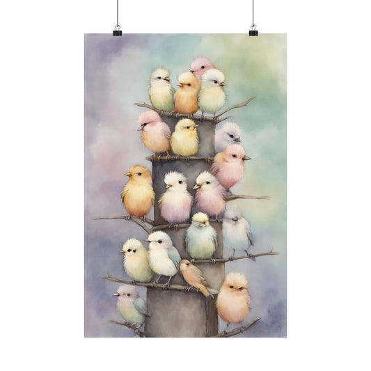 Nursery Birdie Tower 4 Matte Vertical Posters