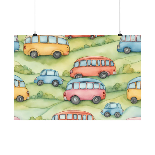 Nursery Transport 3 Matte Horizontal Posters