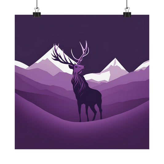 Lone Collection Stag 13 Matte Square Posters