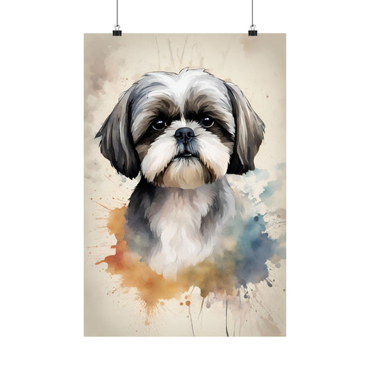 Dogs Shih Tzu 01 Matte Vertical Poster