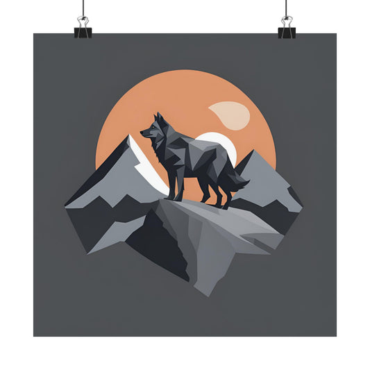 Lone Collection Wolf 17 Matte Square Posters