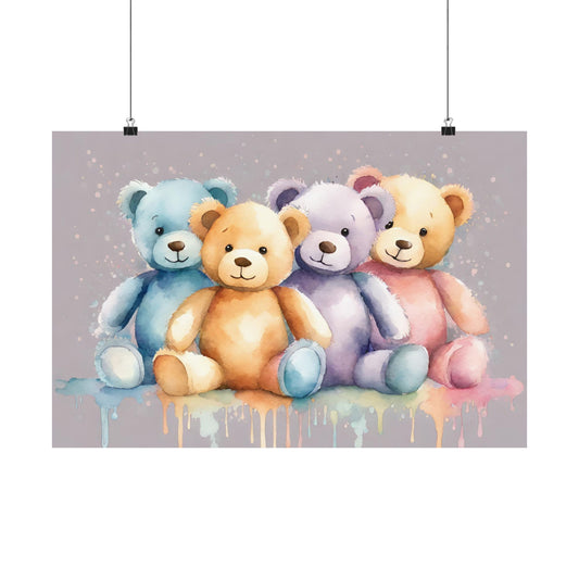 Nursery Teddies 2 Matte Horizontal Posters