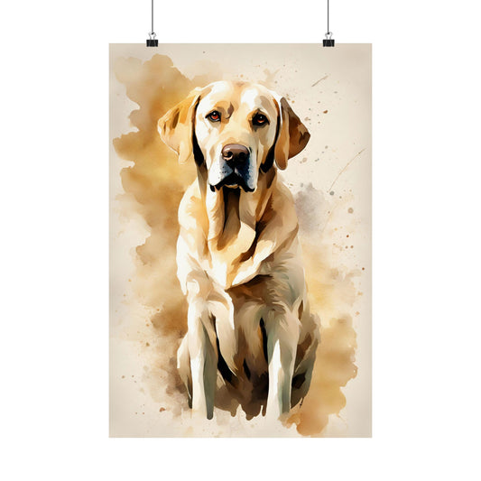 Dogs Golden Labrador 01 Matte Vertical Poster