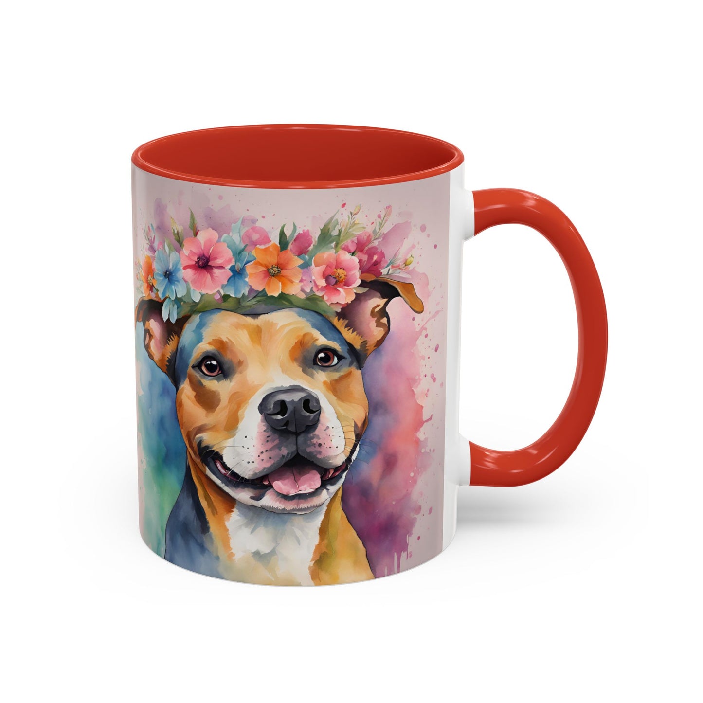 Staffordshire Bull Terrier 02 Accent Coffee Mug - Dog Lover Gift