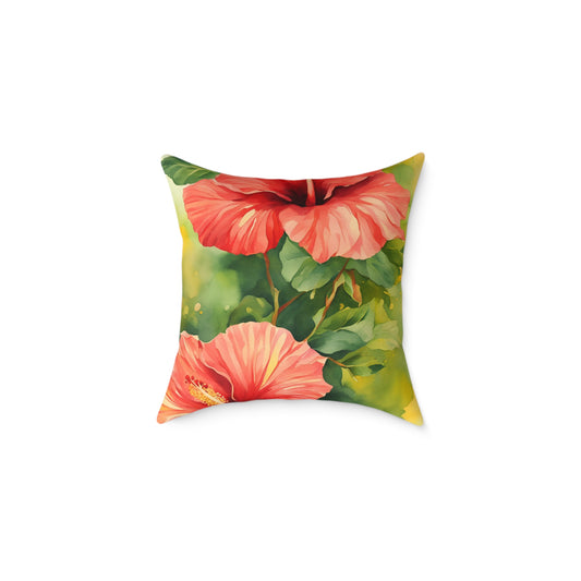 Hibiscus 01 Poly Pillow - Natures Beauty Design
