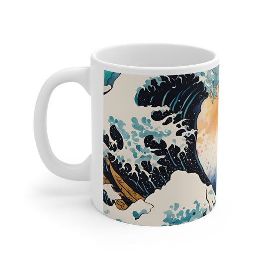 Japanese Waves 04 Mug - Nature's Beauty Collection
