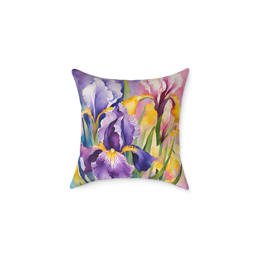 Irises 03 Poly Pillow - Natures Beauty Design