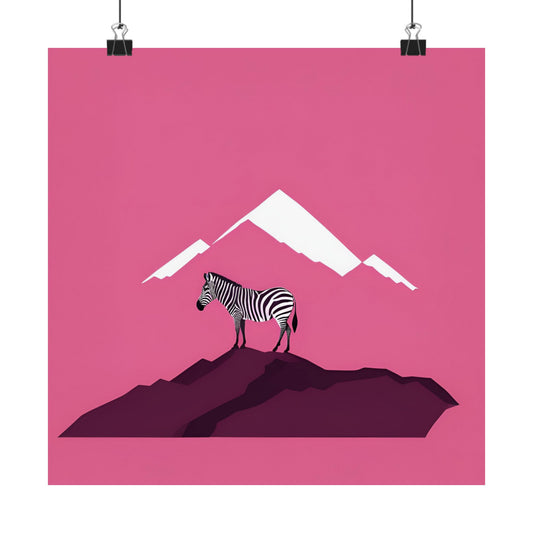 Lone Collection Zebra 8 Matte Square Posters