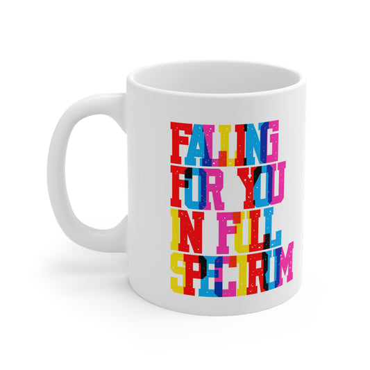 Falling For You In Full Spectrum Valentines Mug Ceramic 11oz