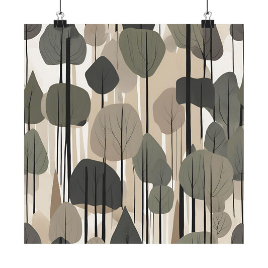 Lonely Forest 32 Matte Square Posters