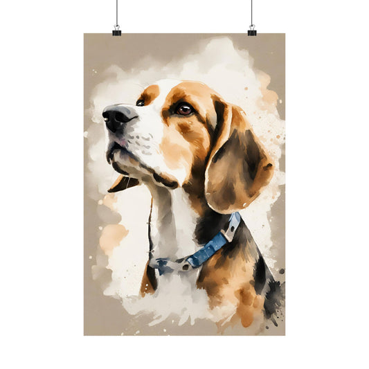 Dogs Beagle 03 Matte Vertical Poster