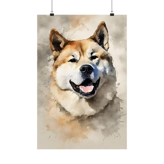 Dogs Japanese Akita 04 Matte Vertical Poster