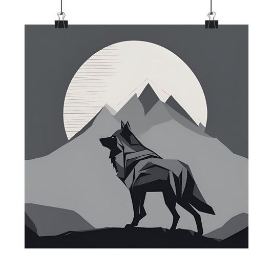 Lone Collection Wolf 12 Matte Square Posters