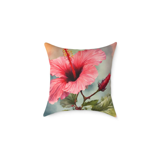 Hibiscus 04 Poly Pillow - Natures Beauty Design