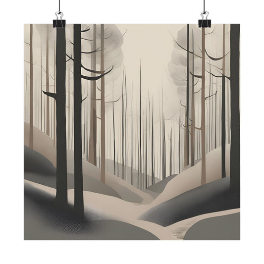 Lonely Forest 24 Matte Square Posters