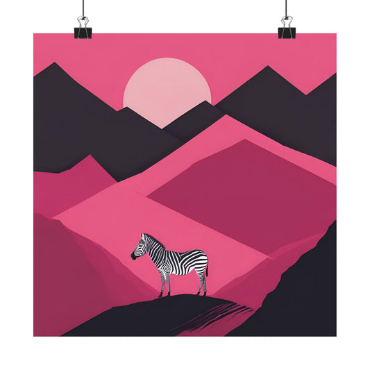 Lone Collection Zebra 13 Matte Square Posters