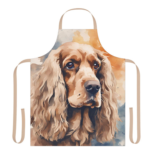 Apricot Cocker Spaniel Adult Apron (AOP)