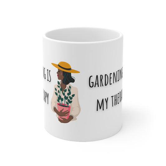 Gardening Is My Therapy Ceramic Mug 11oz