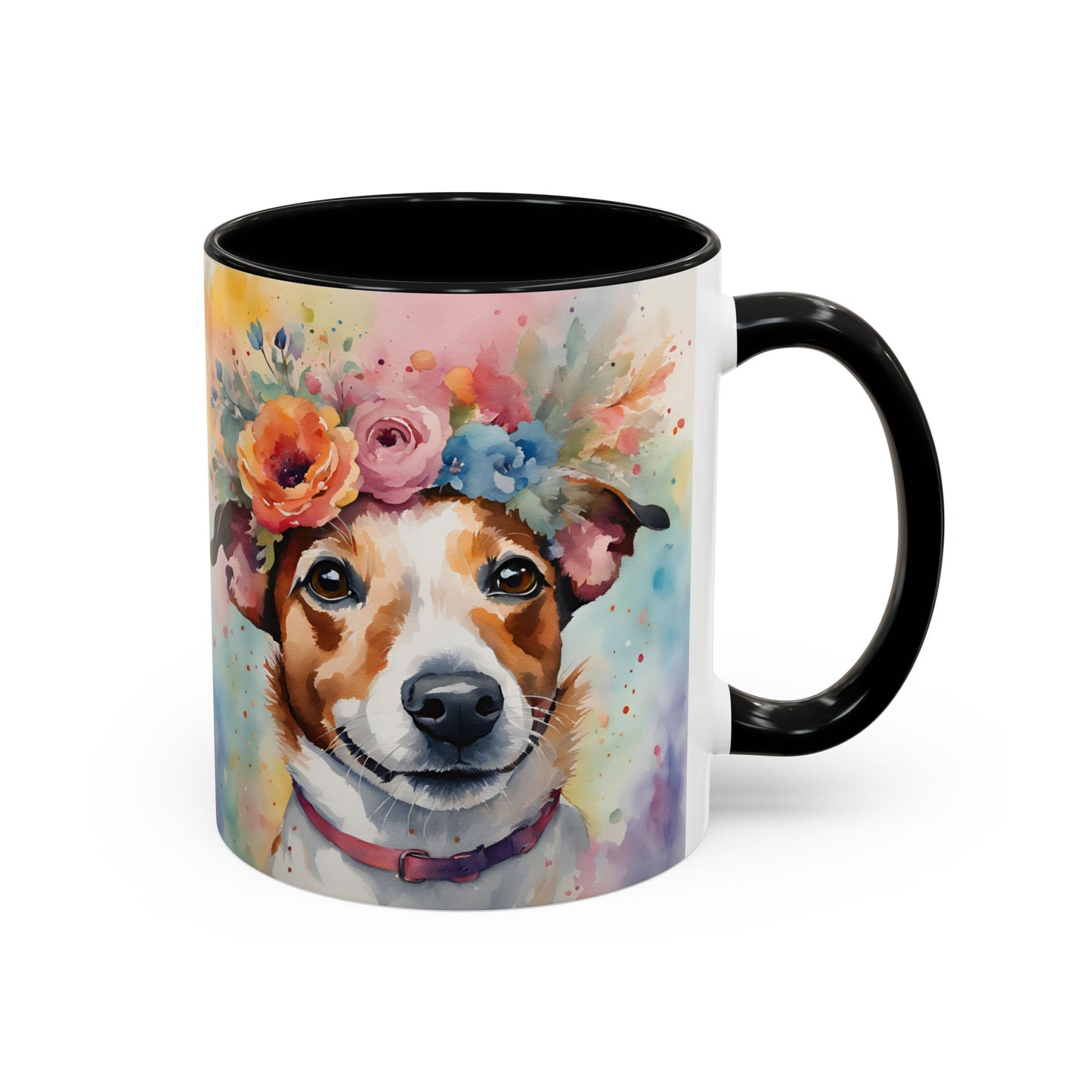 Jack Russell 04 Accent Coffee Mug - Dog Lover Gift