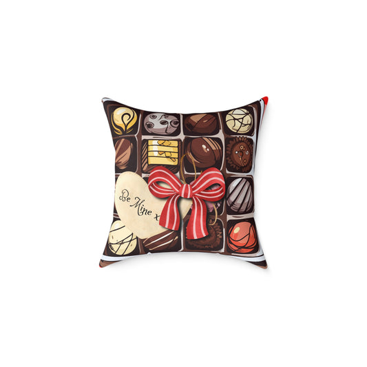 Valentine Chocolate Box Poly Pillow