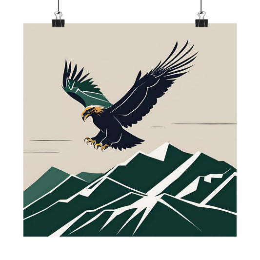 Lone Collection Eagle 8 Matte Square Posters