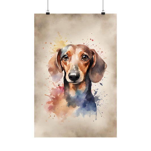Dogs Dachshund 05 Matte Vertical Poster