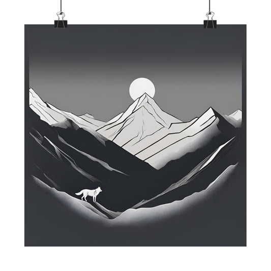 Lone Collection Wolf 13 Matte Square Posters