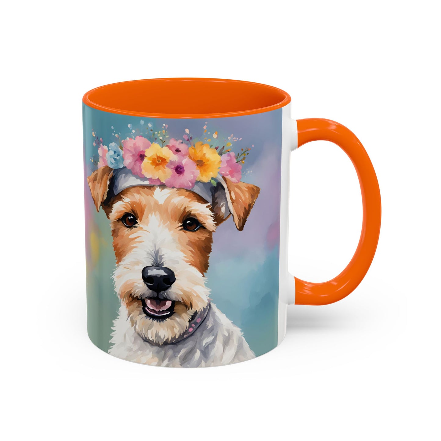 Fox Terrier 02 Accent Coffee Mug - Dog Lover Gift