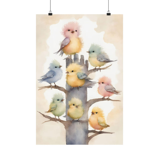 Nursery Birdie Tower 5 Matte Vertical Posters