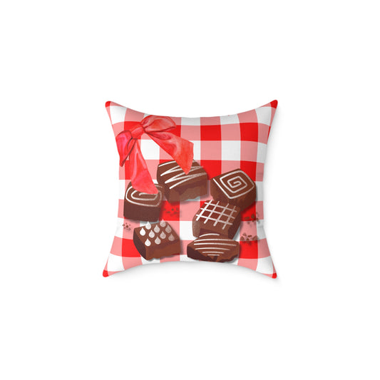 Valentine Chocolates Poly Pillow