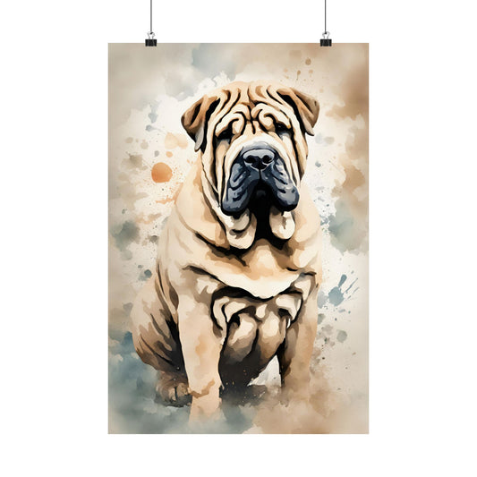 Dogs Shar Pei 03 Matte Vertical Poster