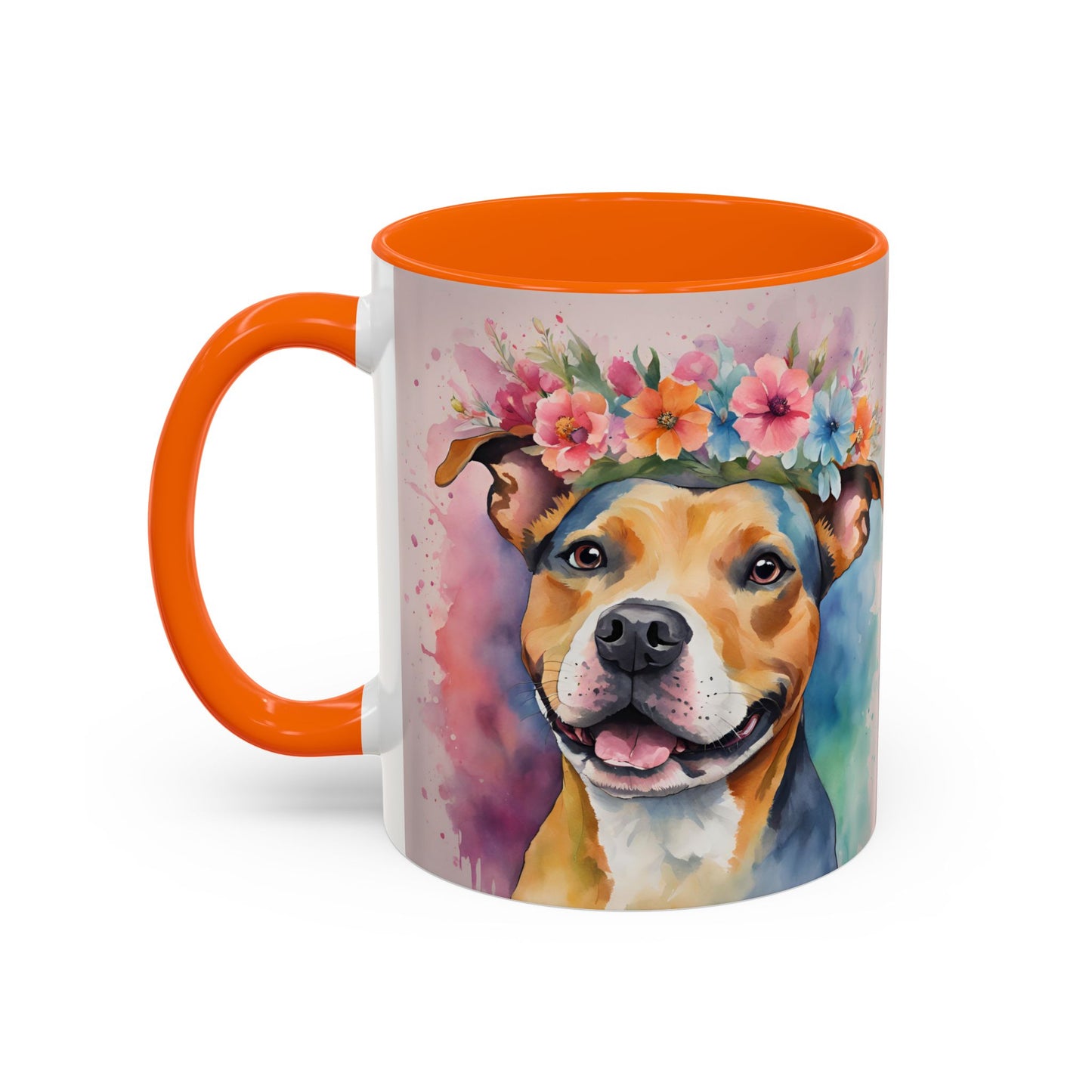 Staffordshire Bull Terrier 02 Accent Coffee Mug - Dog Lover Gift