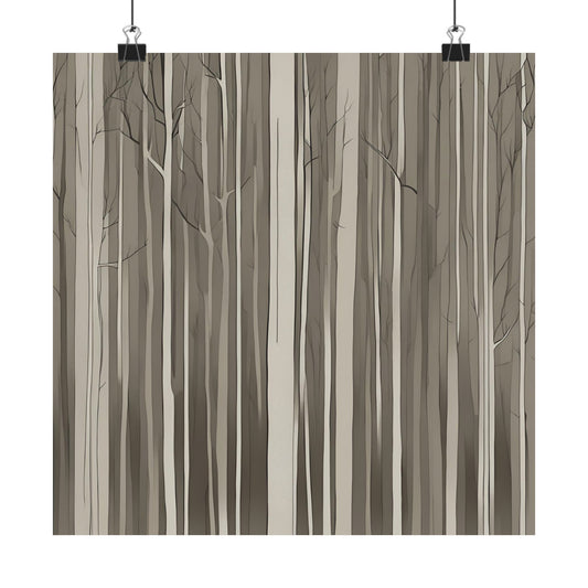 Lonely Forest 03 Matte Square Posters