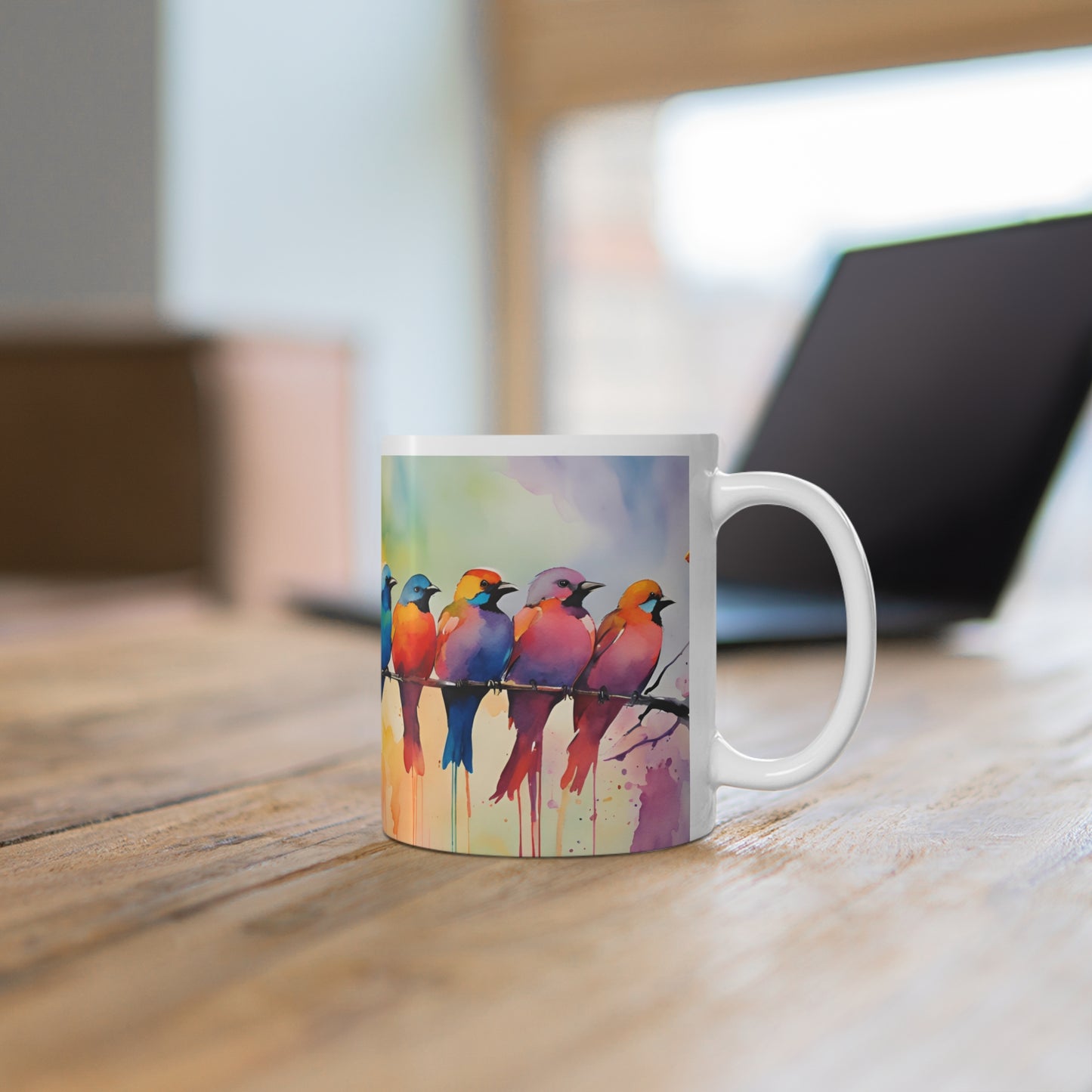 Birdies In A Row 05 Mug - Nature's Beauty Collection