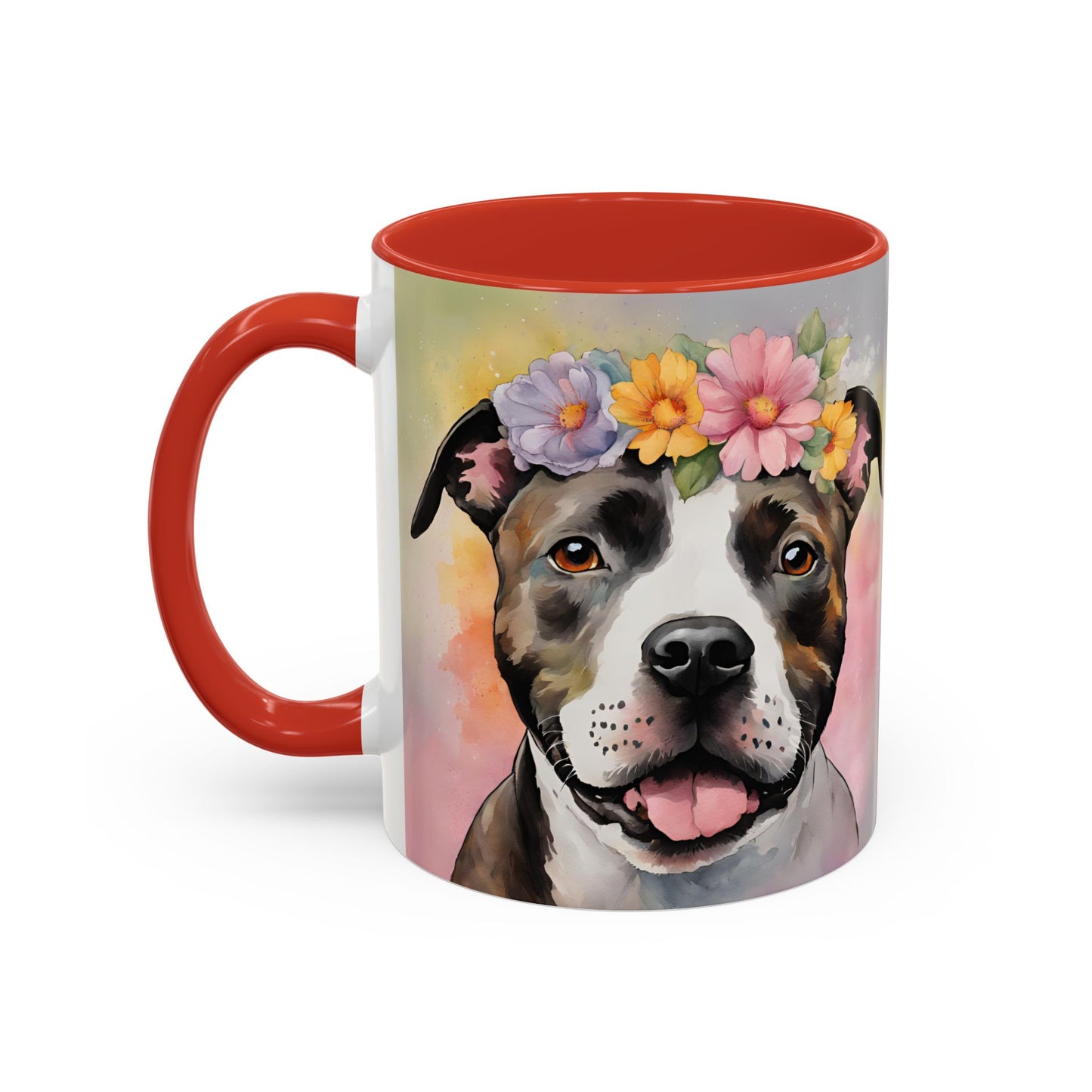 Staffordshire Bull Terrier 01 Accent Coffee Mug - Dog Lover Gift