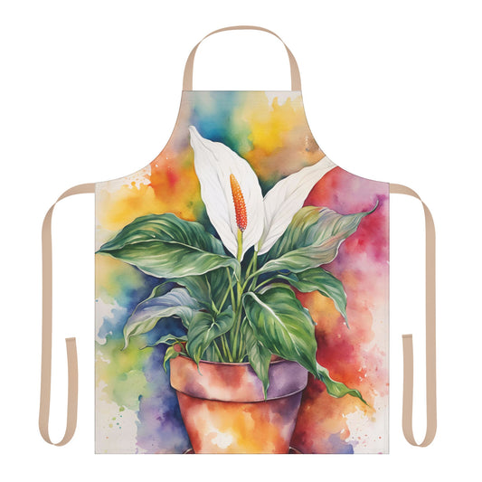Multicolored Pot Plant 3 Adult Apron (AOP)