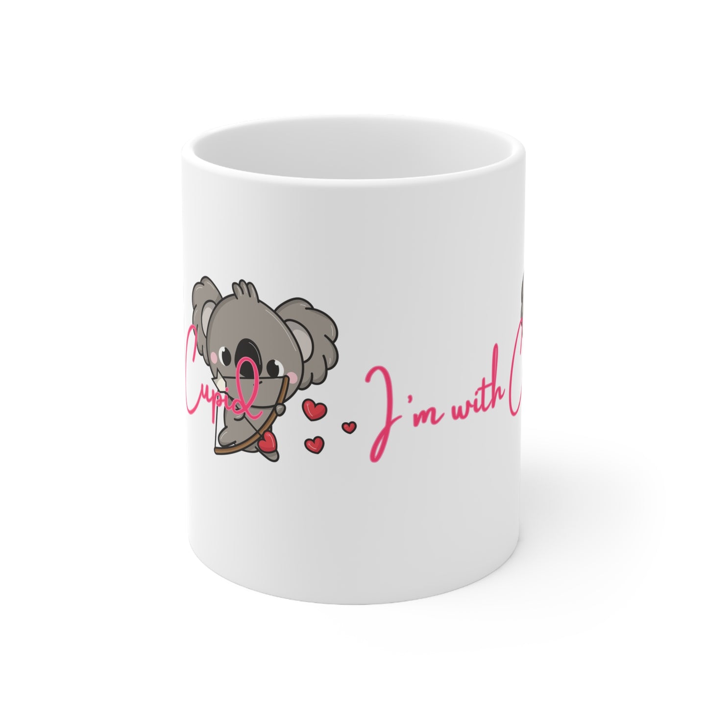 I’m With Cupid Valentines Mug Ceramic 11oz
