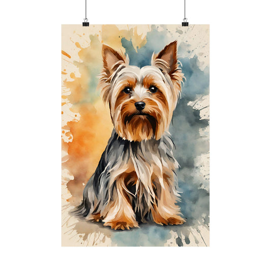 Dogs Yorkshire Terrier 01 Matte Vertical Poster