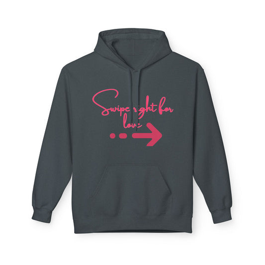 Swipe Right For Love Unisex Valentines Hoodie