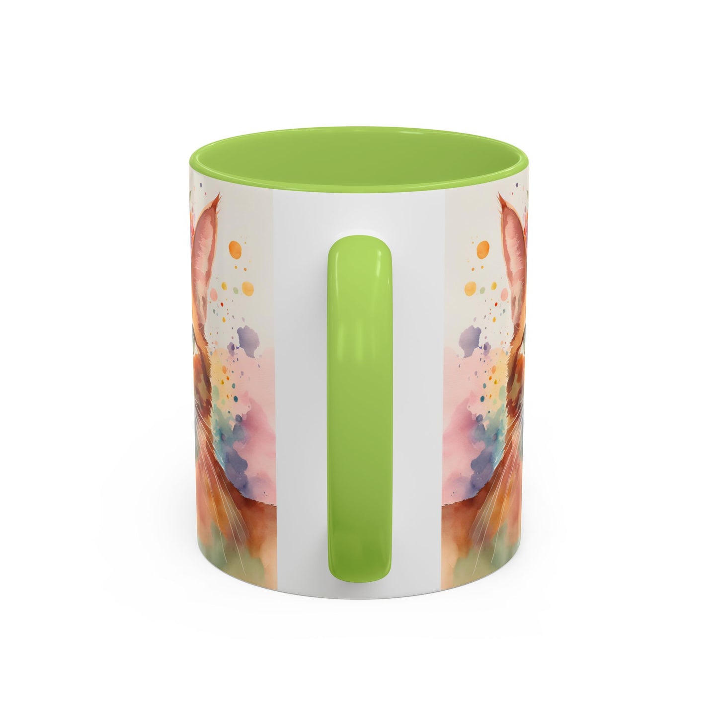 Floral Ginger Cat 02 Accent Coffee Mug - 11oz Perfect for Cat Lovers & Gifts