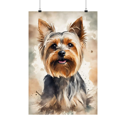 Dogs Yorkshire Terrier 02 Matte Vertical Poster