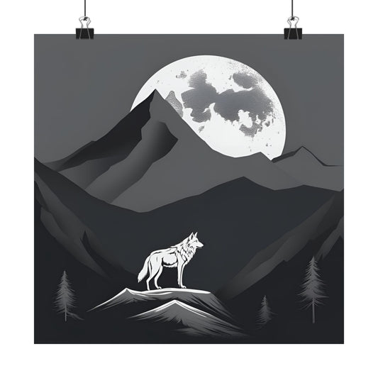 Lone Collection Wolf 10 Matte Square Posters