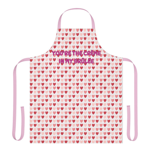 You’re The Crème In My Brûlée Valentines Apron, 5-Color Straps