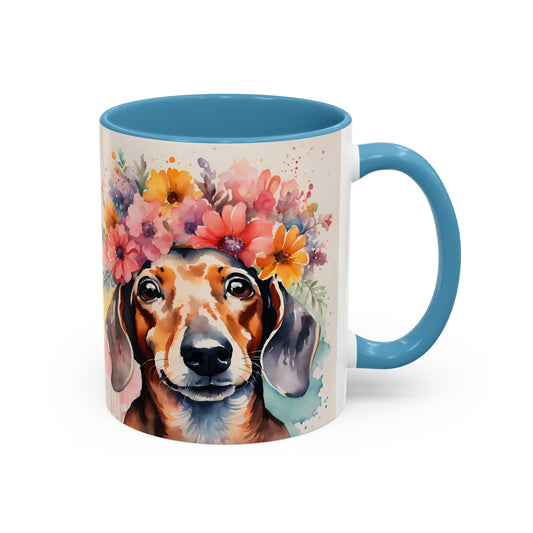 Dachshund 01 Accent Coffee Mug - Dog Lover Gift
