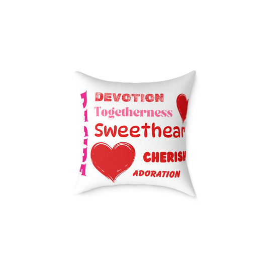 Sweetheart Words Poly Pillow