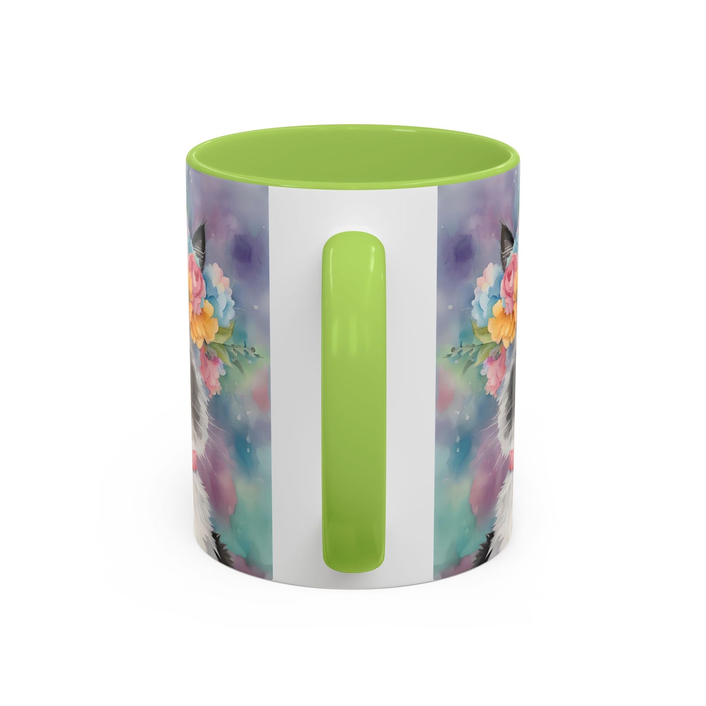 Floral Rag Doll Cat 04 Accent Coffee Mug - 11oz Perfect for Cat Lovers & Gifts